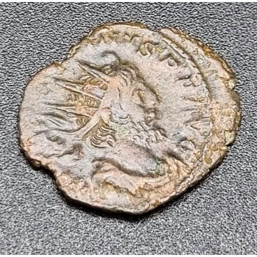 22 - An Ancient Roman Emperor Tetricus Silver Double Denarius Coin. 2.95g. Please see photos for conditio... 