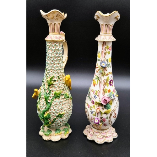 267 - Two Antique, Most Likely H R Daniel Vases. Both are without their lids. Beautiful ornate hand-painte... 