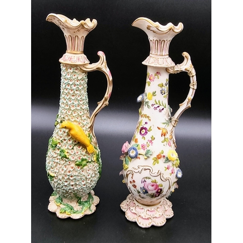 267 - Two Antique, Most Likely H R Daniel Vases. Both are without their lids. Beautiful ornate hand-painte... 