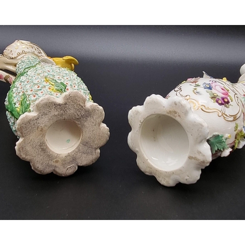 267 - Two Antique, Most Likely H R Daniel Vases. Both are without their lids. Beautiful ornate hand-painte... 