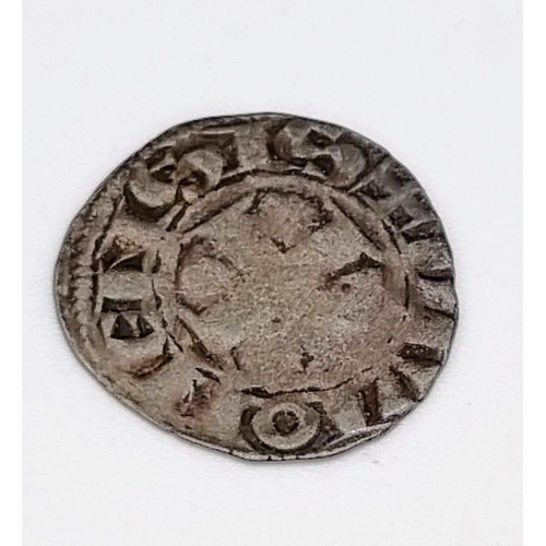 32 - An Ancient Medieval Crusade Dukes of Burgundy 13th Century Silver Denier. Please see photos for cond... 