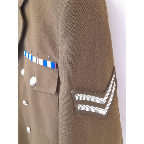 993 - British Army Corporal's Dress Jacket. Having Full Set of Stripes and Buttons with Metal Insignia Bad... 