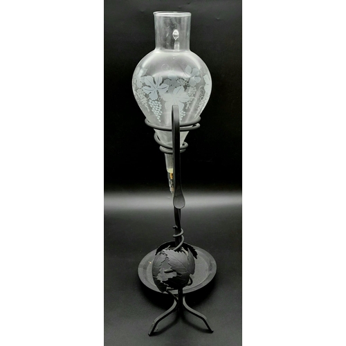 987 - Mid-Century Austrian Wine Decanter with Stand. 52cm high.