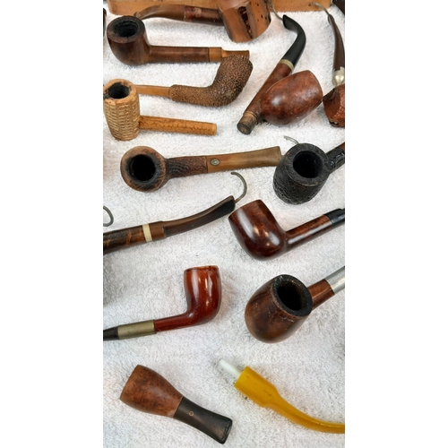 494 - A Lot of Over Twenty Vintage Pipes. A/f