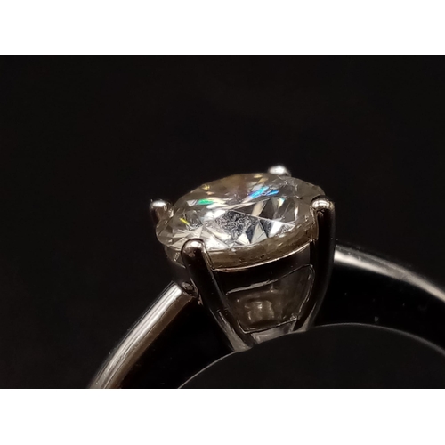 805 - An 18K White Gold 0.80ct Diamond Solitaire Engagement Ring.
. Size P. 3.3g.