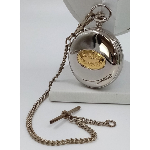 417 - A Vintage Dalvey White Metal Pocket watch and Fob.
Good condition buy not working at the moment so A... 