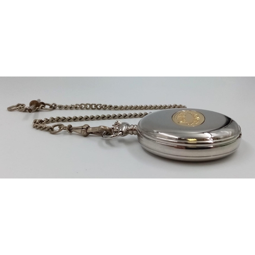 417 - A Vintage Dalvey White Metal Pocket watch and Fob.
Good condition buy not working at the moment so A... 