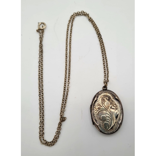 480 - Two Silver Oval Lockets on Silver Necklaces. Note: If you have a friend named David and he is about ... 