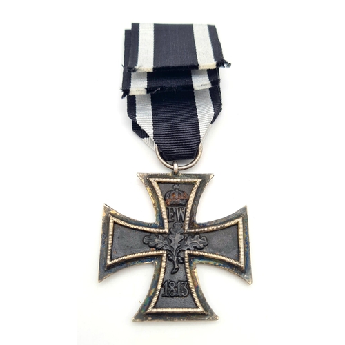 707 - WW1 Imperial German Iron Cross 2nd Class Ring Stamp L.W For Maker Lohan Wagner Berlin. This is an or... 