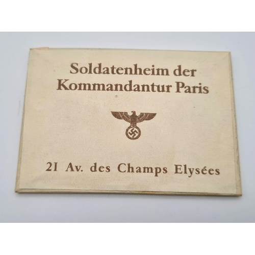 763 - WW2 German Complementary Mirror and Comb from the Officers R and R Hotel in Paris France.