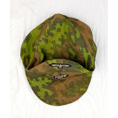 504 - WW2 German Waffen SS M43 Mottled Oak Reversible Cap.