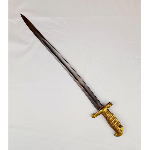 195 - 1870 Model US Navy Yataghan Bladed Bayonet.