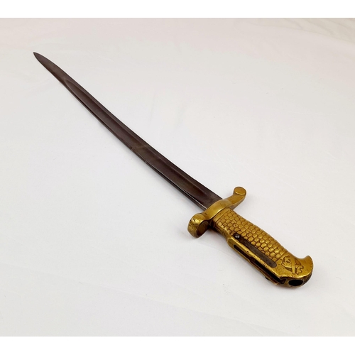 195 - 1870 Model US Navy Yataghan Bladed Bayonet.