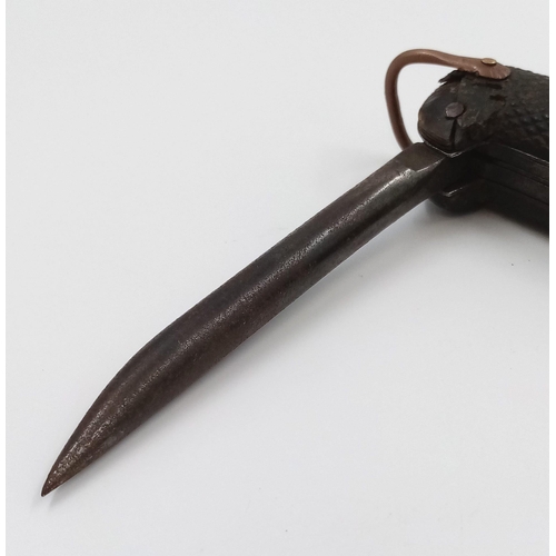 272 - WW1 British Naval War Department Marked Jack Knife with Marlin Spike for Splicing Rope. Maker: A. Ib... 