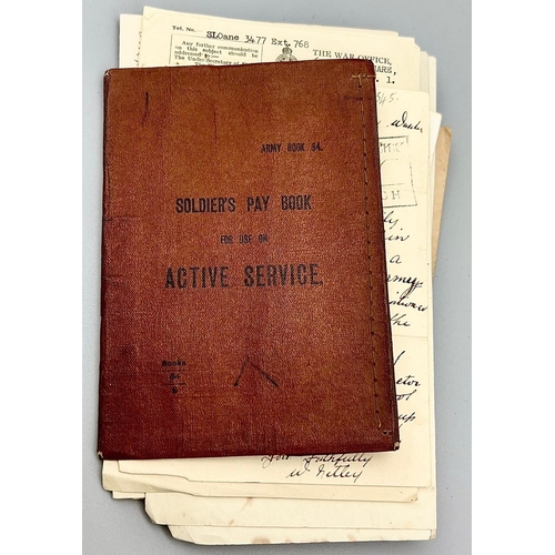 296 - Part 2-World War 1
 A Very Rare Parcel of Original First World War Documents relating to Sergeant W ... 