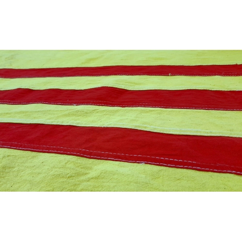 384 - Vietnam War Era South Vietnam Flag with Tailor’s Tag Dated 1968 105x62cm.