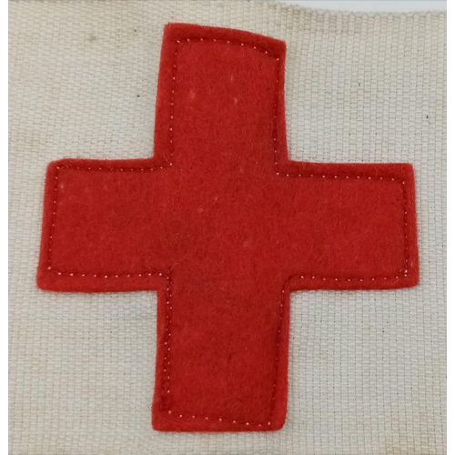 546 - WW2 German Medics Armband with Field Hospital Stamp.