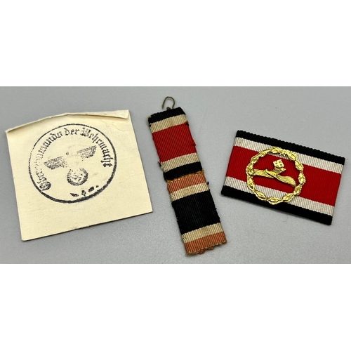 243 - A collection of replica Third Reich Ribbons and Badges