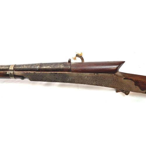 188 - 19th Century Indian Match Lock Torador Musket.