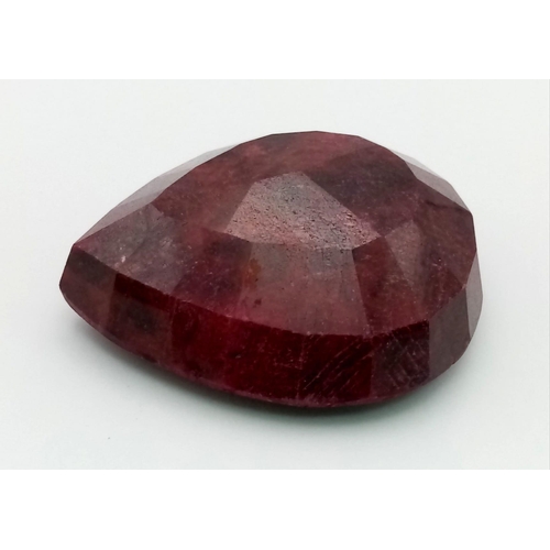 394 - 1195 Ct Ruby, Pear Shape, GLI Certified.