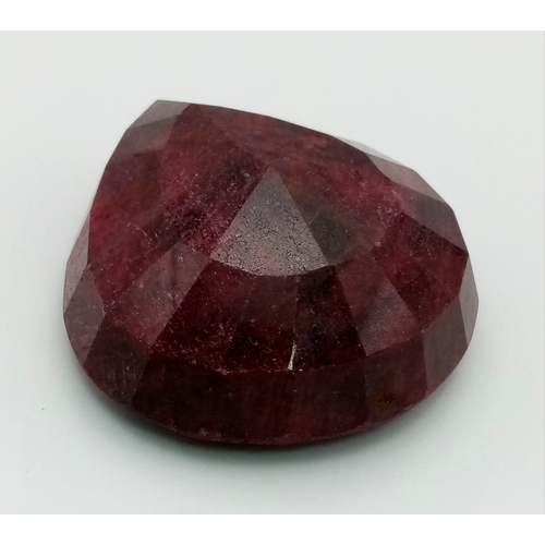 394 - 1195 Ct Ruby, Pear Shape, GLI Certified.