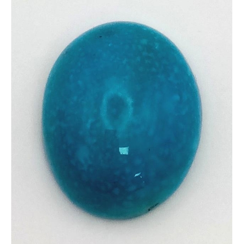 1143 - 50 Ct Cabochon Turquoise, Oval Shape, GLI Certified