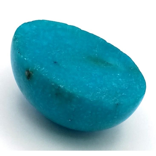 1143 - 50 Ct Cabochon Turquoise, Oval Shape, GLI Certified