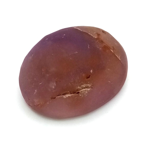 874 - 130.75 Ct Unpolished Amethyst, Oval Shape, GLI Certified