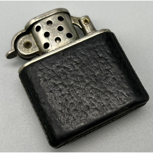 678 - Vintage Ronson Stormproof Leather Bound Lighter