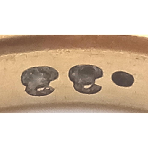 823 - 9K YELLOW GOLD DIAMOND HALF ETERNITY RING WITH 0.33CT APPROX DIAMOND, SIZE Q, WEIGHT 3.6G