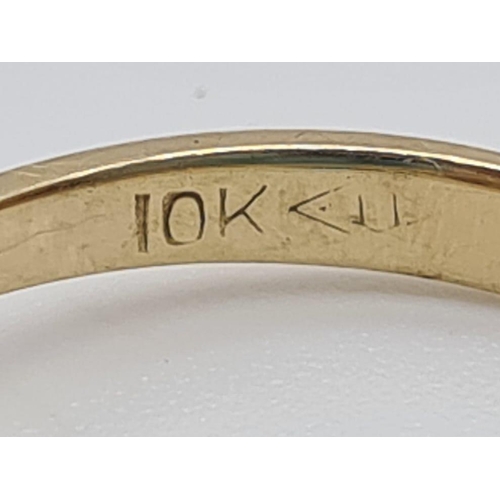 940 - 10K YELLOW GOLD VINTAGE INITIAL R RING, 1.3G SIZE J