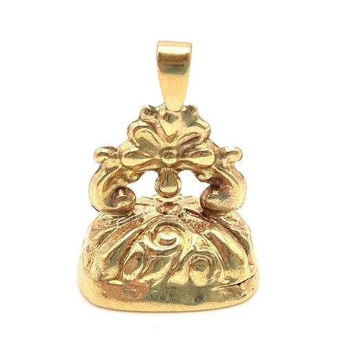 640 - 9K YELLOW GOLD VINTAGE FOB CHARM 1.7G