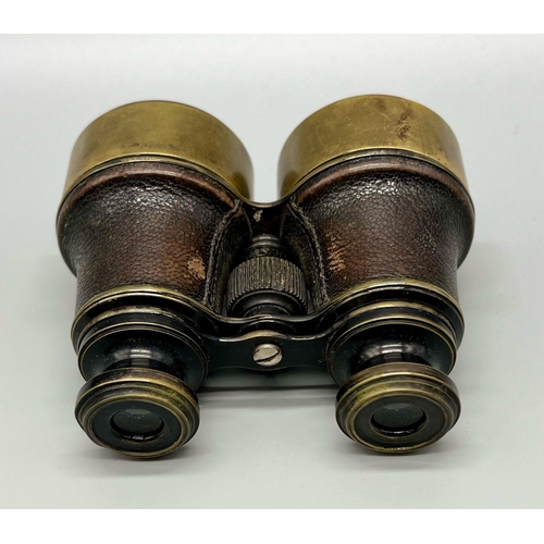 813 - WW1 British Officers Private purchase “Army & Navy” Binoculars. These are the deluxe model with pull... 