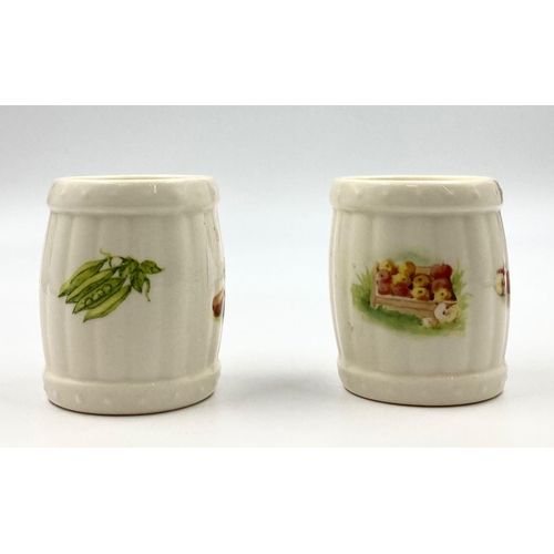 828 - A Pair of Vintage Aynsley Bone China Egg Coddlers.  7cm.