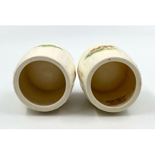 828 - A Pair of Vintage Aynsley Bone China Egg Coddlers.  7cm.