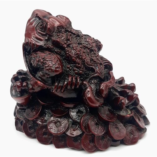 427 - Five Chinese Red-Resin Figures. Tallest figure - 15cm.