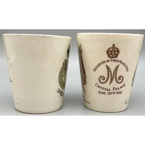 479 - Two Antique Coronation Drinking Vessels - 1902 - The king's Coronation dinner and a 1911 Coronation ... 