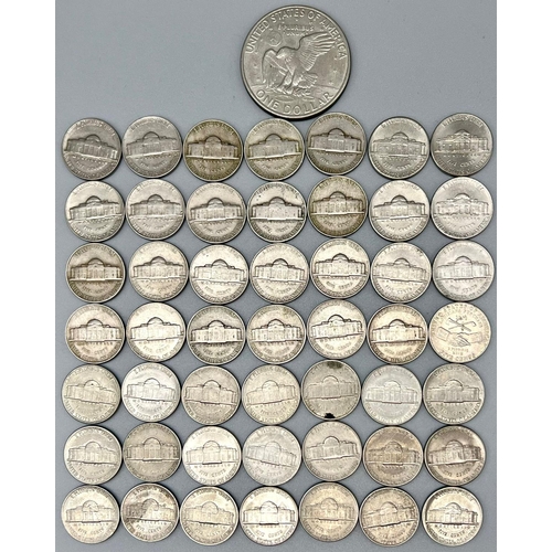 699 - A Collection of 44 American Quarter Dollars with dates ranging from the 1940’s to 2006 and One Silve... 