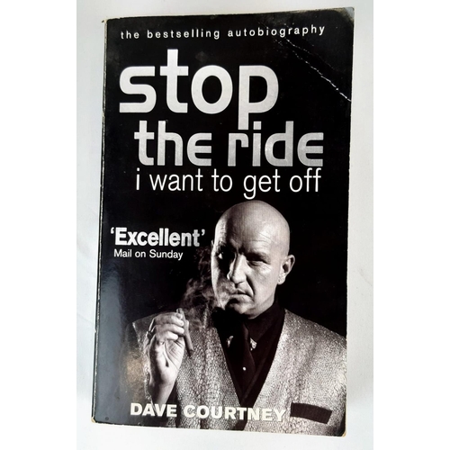 1079 - A SELECTION OF DAVE COURTNEY BOOKS TO INCLUDE : RAVING LUNACY, STOP THE RIDE, DODGY DAVES LITTLE BLA... 