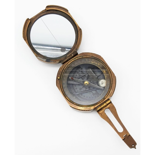 576 - Parcel of three compasses; an Engineers Directional Compass in pouch with instructions, Orienteering... 