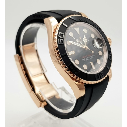 52 - A ROLEX OYSTER DATE YACHTMASTER FLEX IN 18K ROSE GOLD IN AS NEW UNWORN CONDITION.    8862