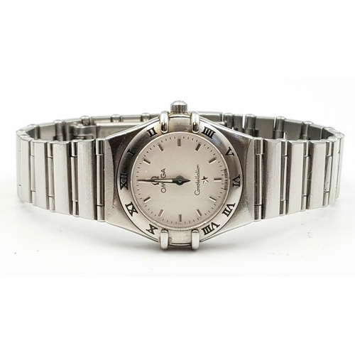 78 - LADIES OMEGA CONSTELLATION WATCH IN STAINLESS STEEL. Come with box.
 22mm   9109