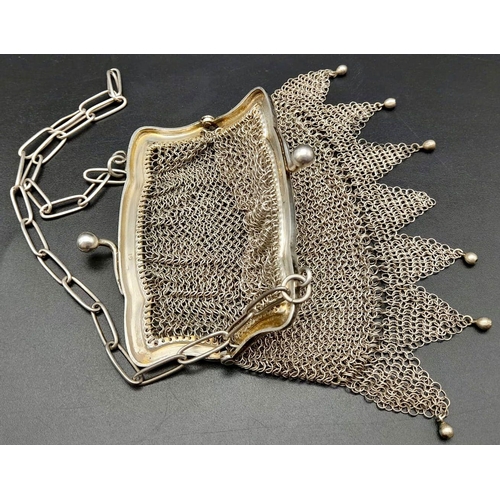 424 - A SILVER PURSE 77.5G   9119