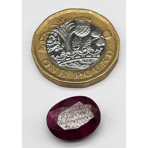 764 - 8.45 Ruby, Oval Shape, GLI Certified