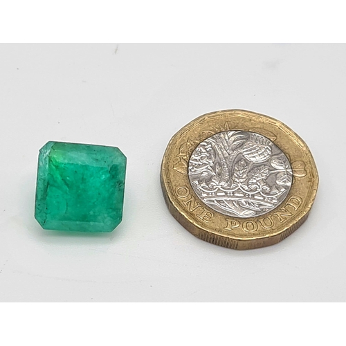 854 - 9.76 Ct Emerald, Octagonal Shape, IGL&I Certified.