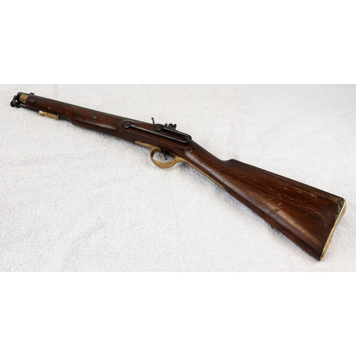 652 - A Deactivated Modern Replica of a 19th Century Flintlock Cavalry Carbine Rifle. 16 Inch barrel  with... 