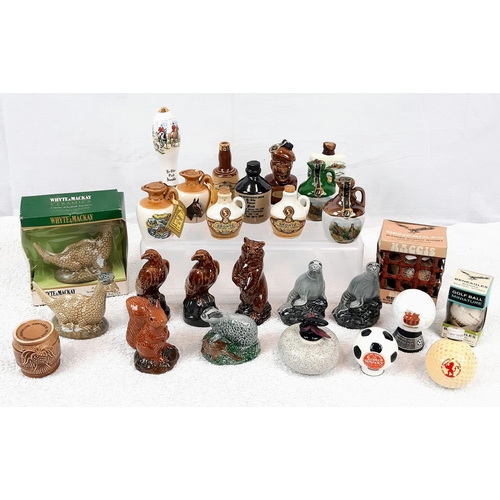 1200 - Over 20 Incredible Vintage Whisky Miniatures Presented in a wonderful Array of Ceramic and Glass Con... 