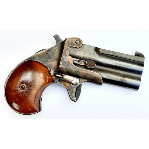 139 - A GENUINE UBERTI .357 MAGNUM MAVERIC(DEACTIVATED WITH CERTIFICATE) WIDELY KNOWN AS A DERRINGER 2 SHO... 