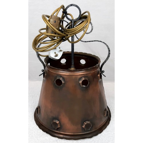 407 - A Unique Blacksmith-Made Metal Hanging Lampshade. Created by TVs Jay Blades of: Money for Nothing Fa... 