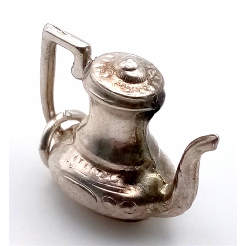 716 - STERLING SILVER TEAPOT CHARM 2.3G